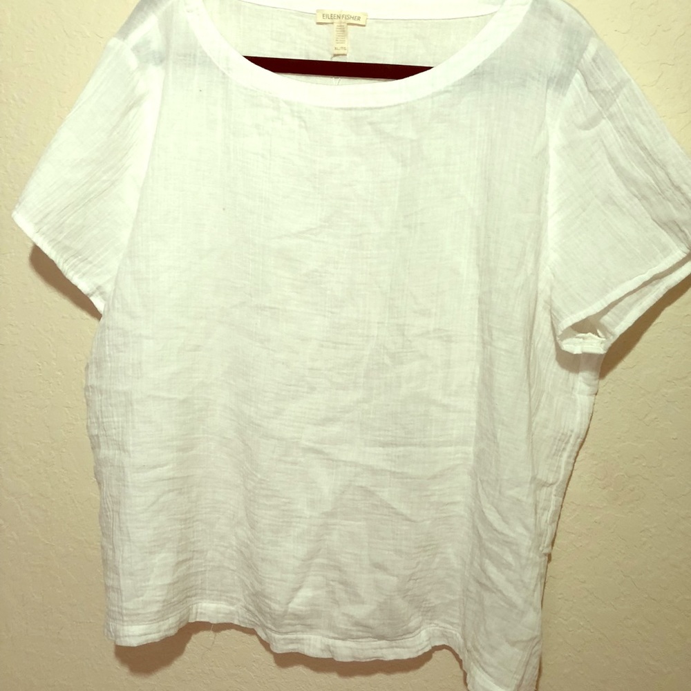 XL/ TG Eileen Fisher White shirt